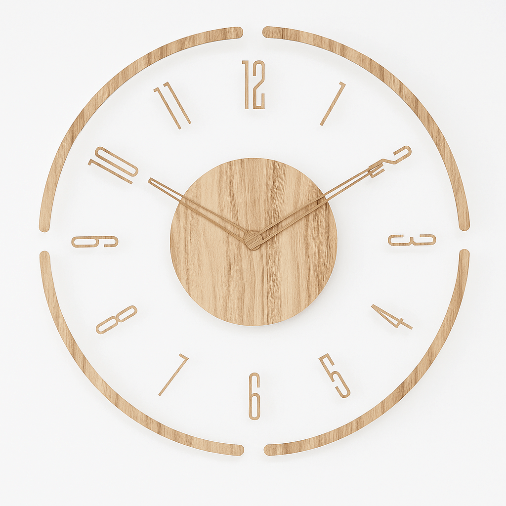 Nordic Wooden Wall Clock – photo 6