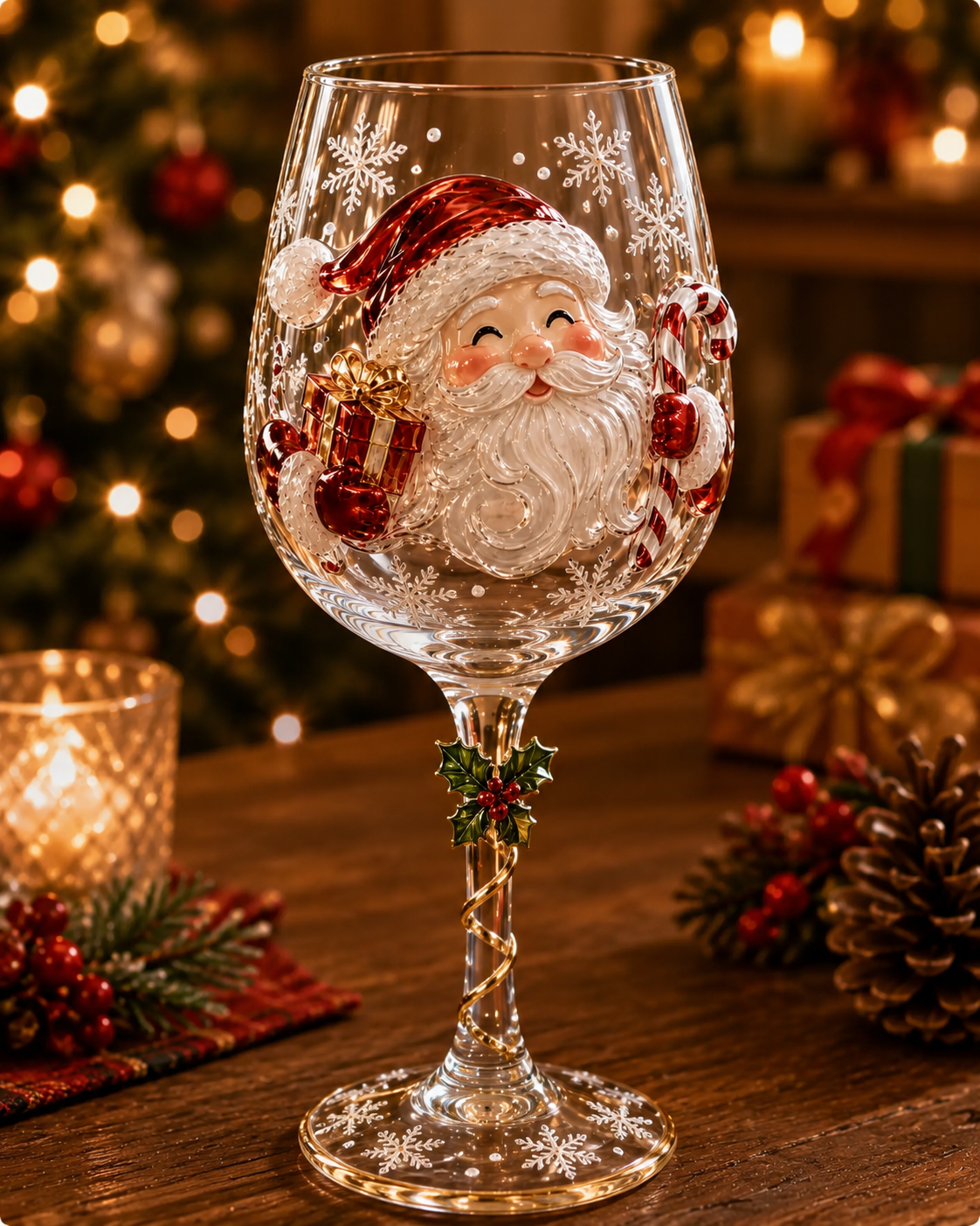 3D Christmas Wine Glasses – photo 2