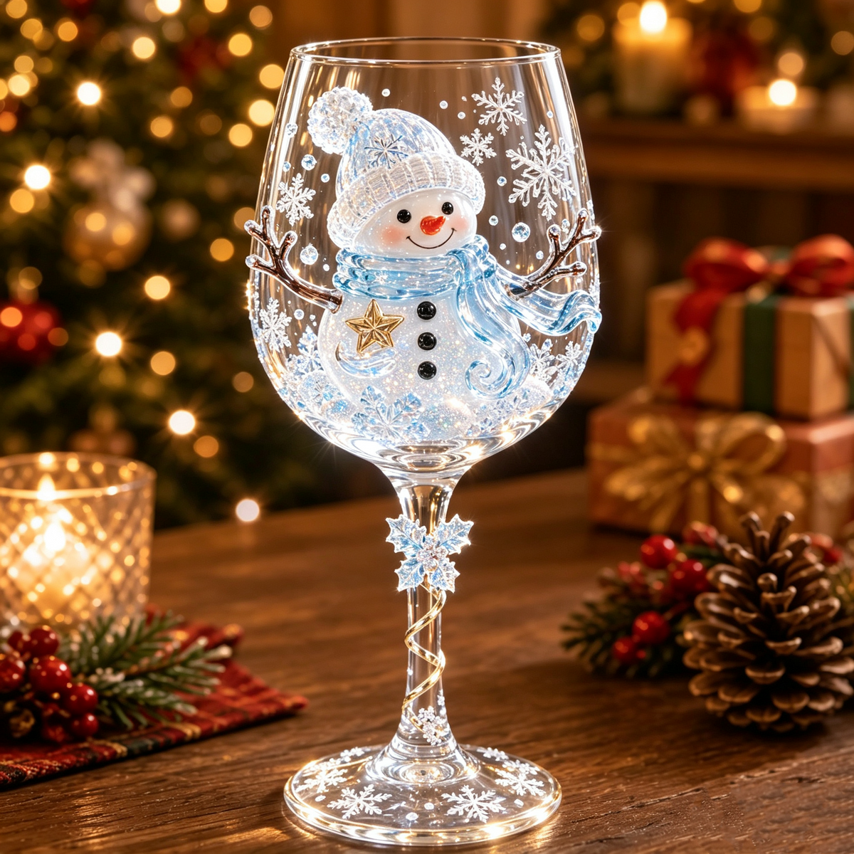 3D Christmas Wine Glasses – photo 3