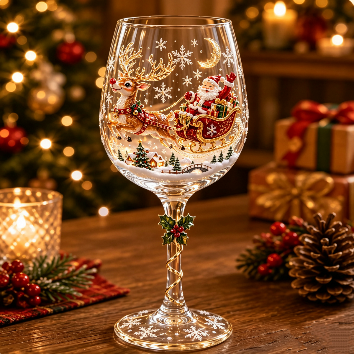 3D Christmas Wine Glasses – photo 4