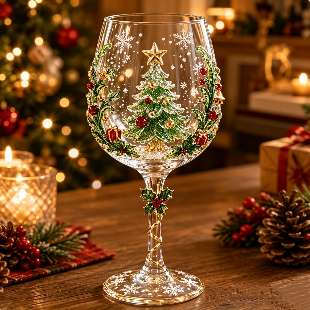3D Christmas Wine Glasses – photo 5