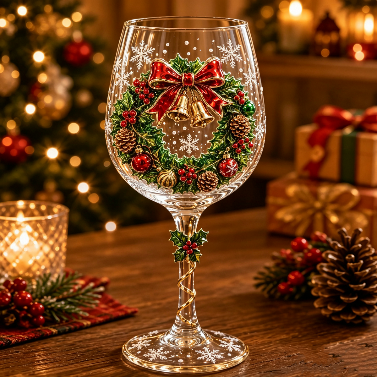 3D Christmas Wine Glasses – photo 6
