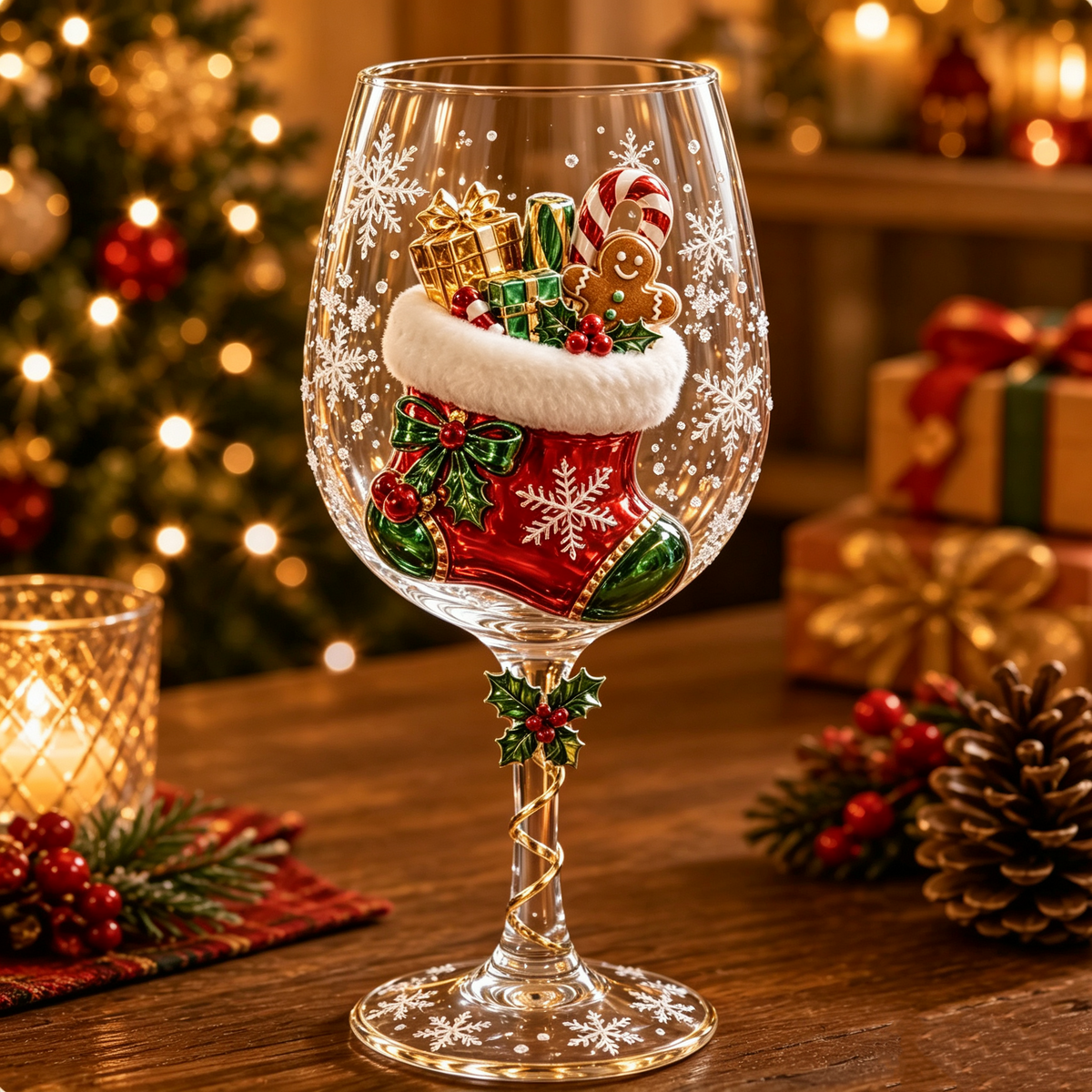 3D Christmas Wine Glasses – photo 7
