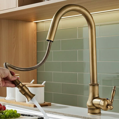 Antique Pull Out Kitchen Faucet