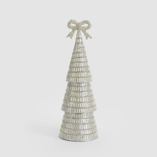 Beaded Cone Tree Silver