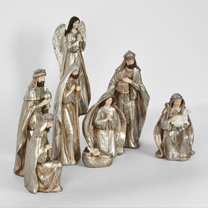 Champagne Nativity Set of 8 – photo 2