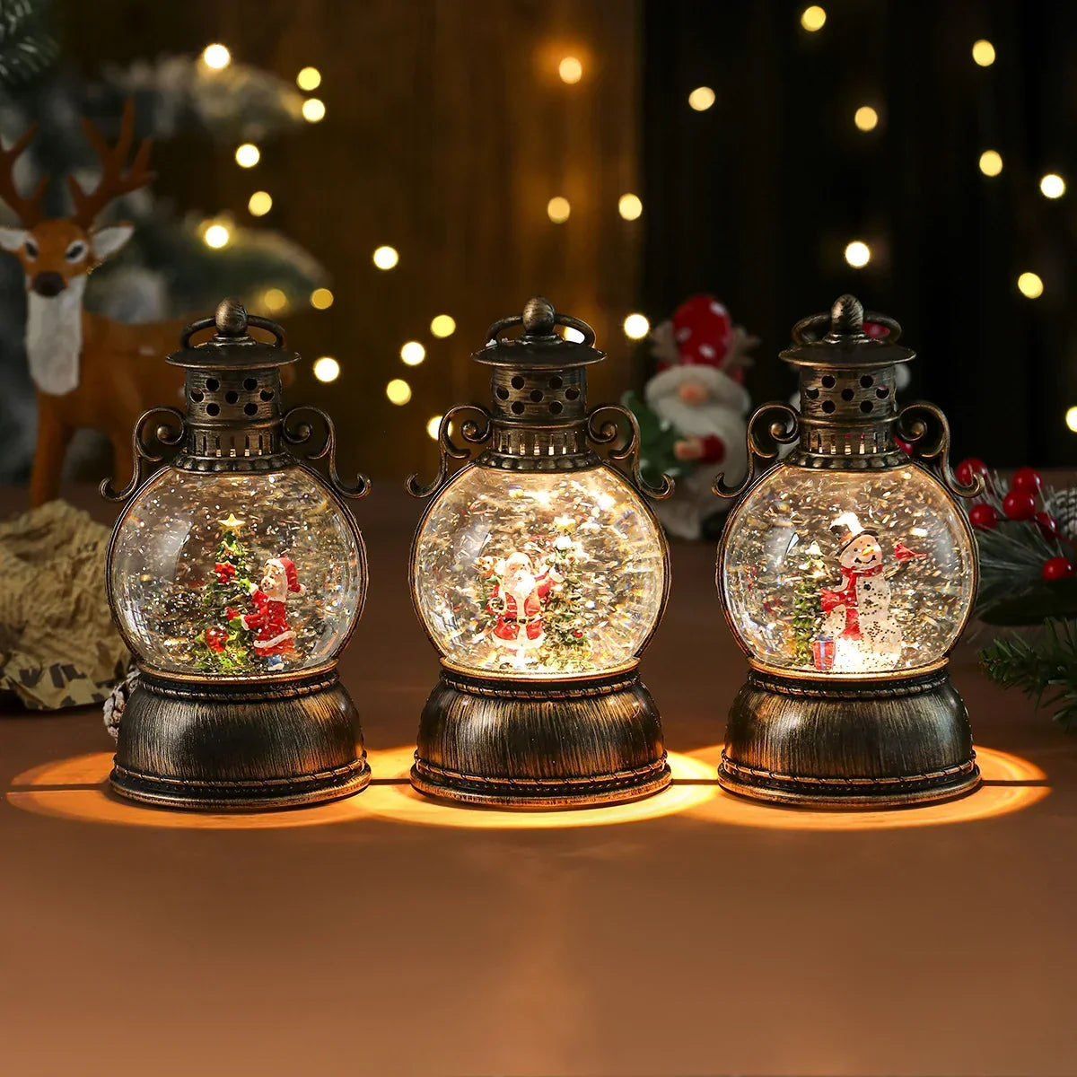 Christmas Lantern Snow Globe – photo 2
