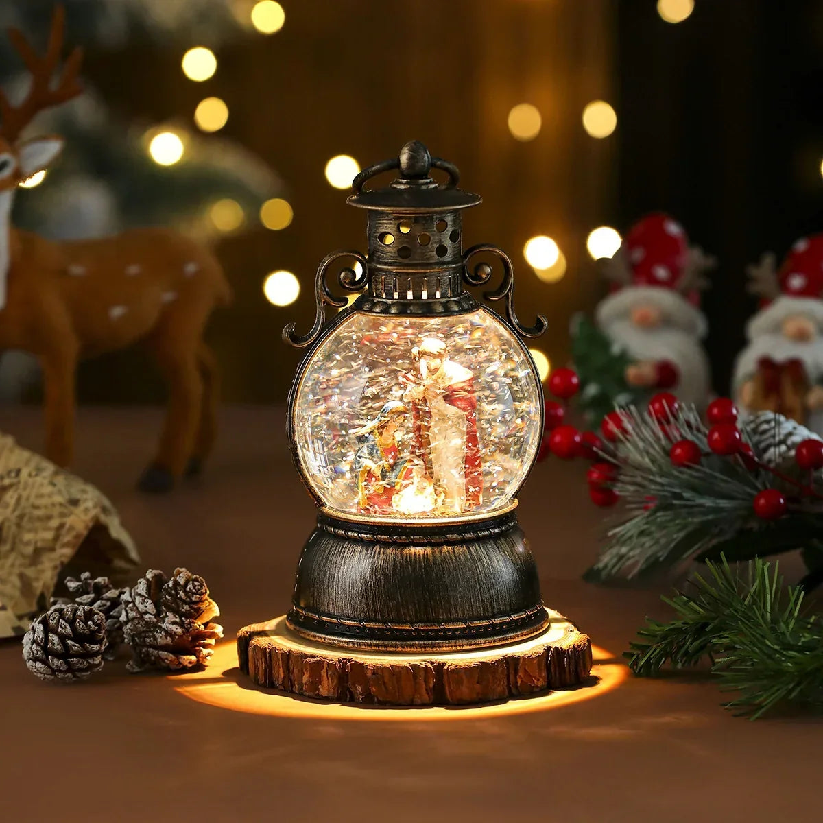 Christmas Lantern Snow Globe – photo 6