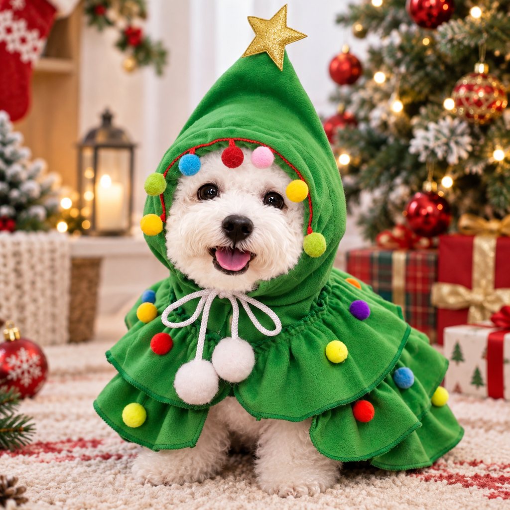 Christmas Tree Pet Cape