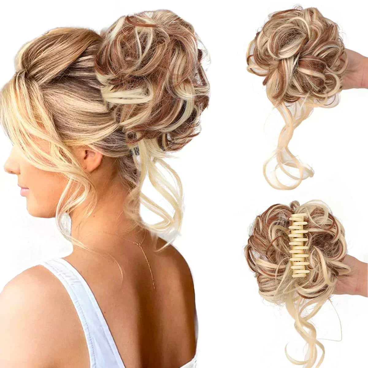 Curly Hair Bun Clip-In – photo 10