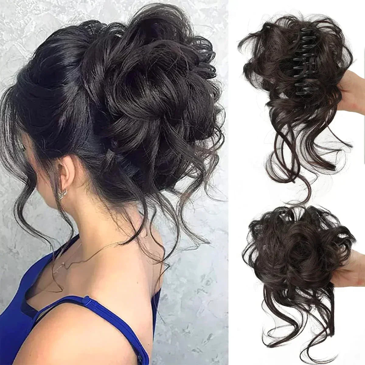 Curly Hair Bun Clip-In – photo 12