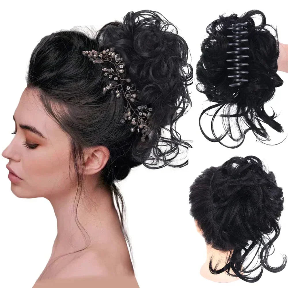 Curly Hair Bun Clip-In – photo 14