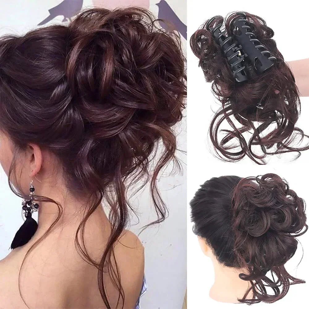 Curly Hair Bun Clip-In – photo 15