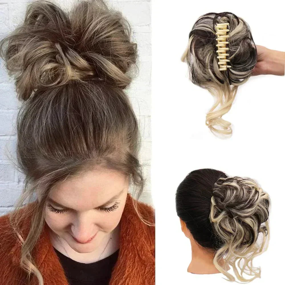 Curly Hair Bun Clip-In – photo 3