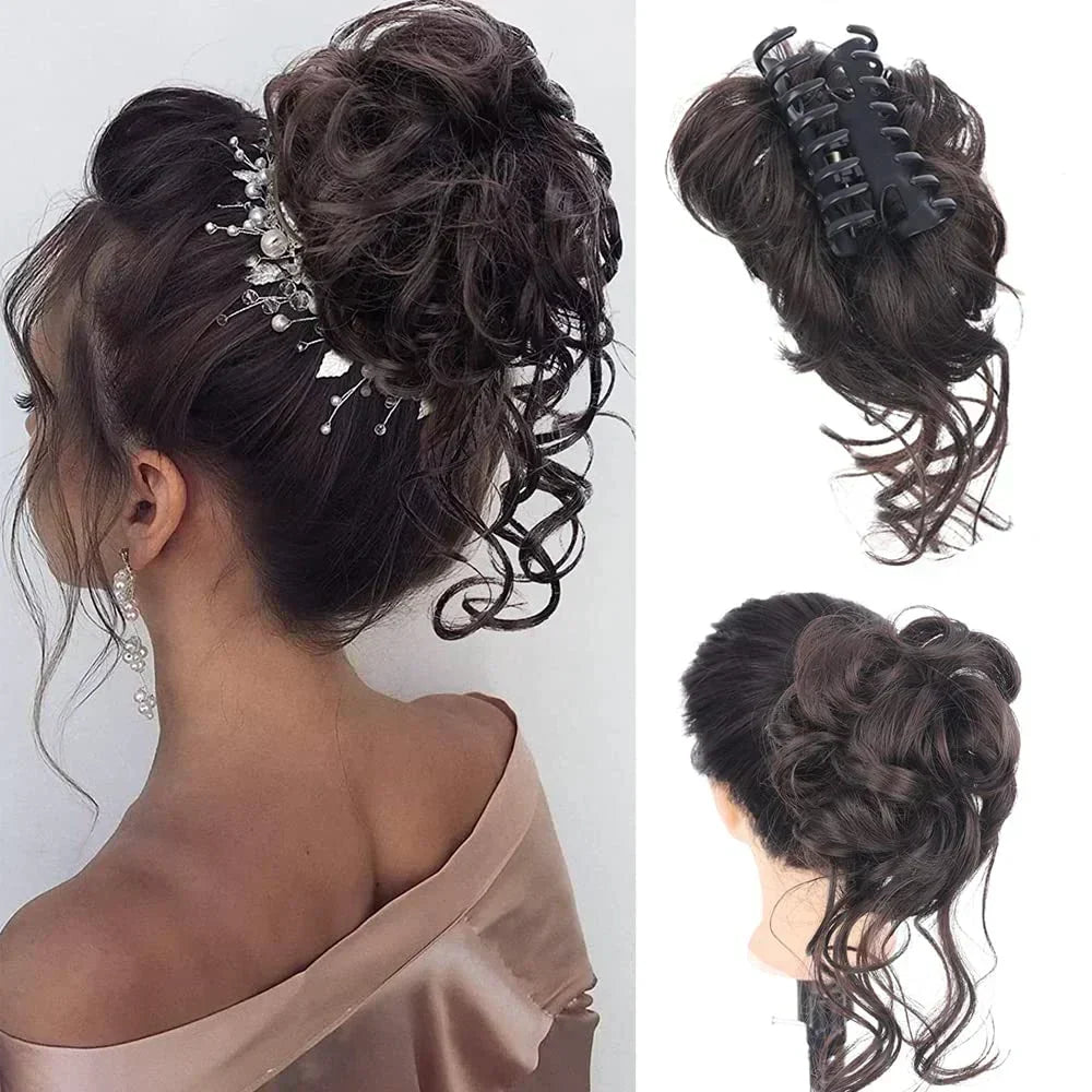 Curly Hair Bun Clip-In – photo 6
