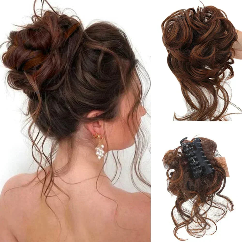 Curly Hair Bun Clip-In – photo 7