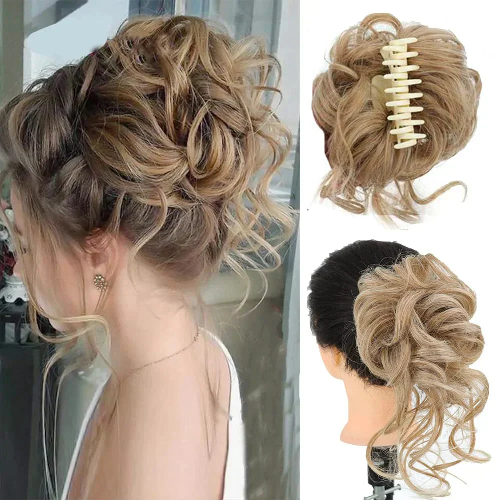 Curly Hair Bun Clip-In – photo 8
