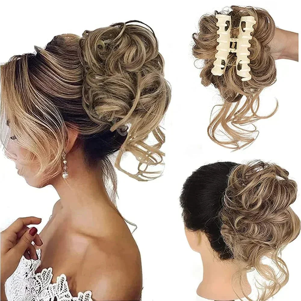 Curly Hair Bun Clip-In – photo 9