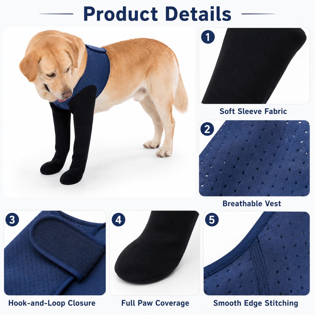 Dog Front Leg Recovery Sleeves – photo 9