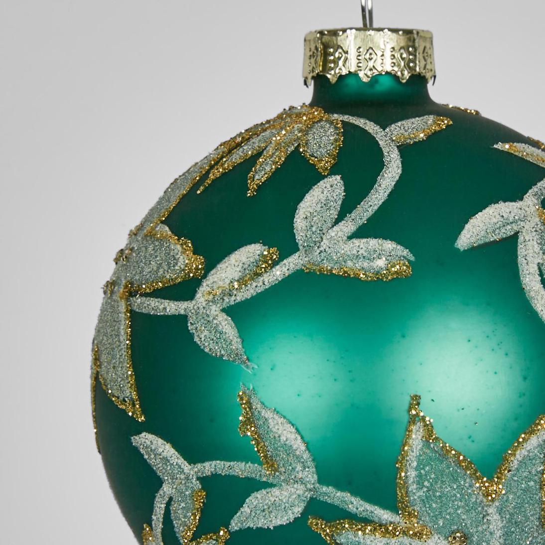Glass Christmas Baubles Set of 6 – photo 3