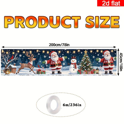 Glow-in-the-Dark Santa and Snowmen Decoration