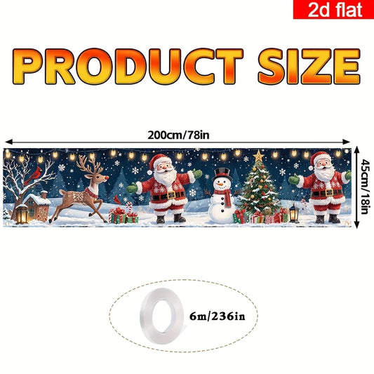 Glow-in-the-Dark Santa and Snowmen Decoration