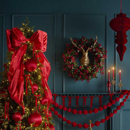 Large Silk Christmas Bow – photo 5