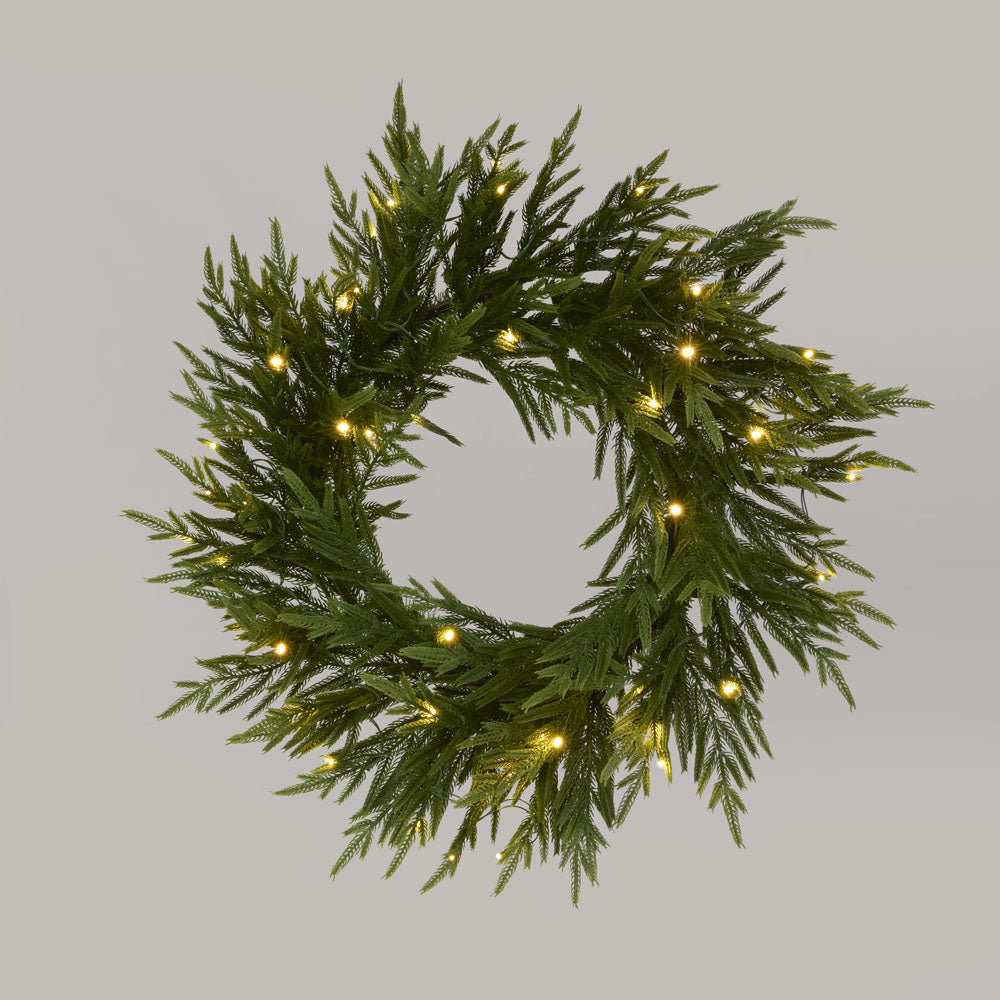 Light Up Christmas Wreath 60cm