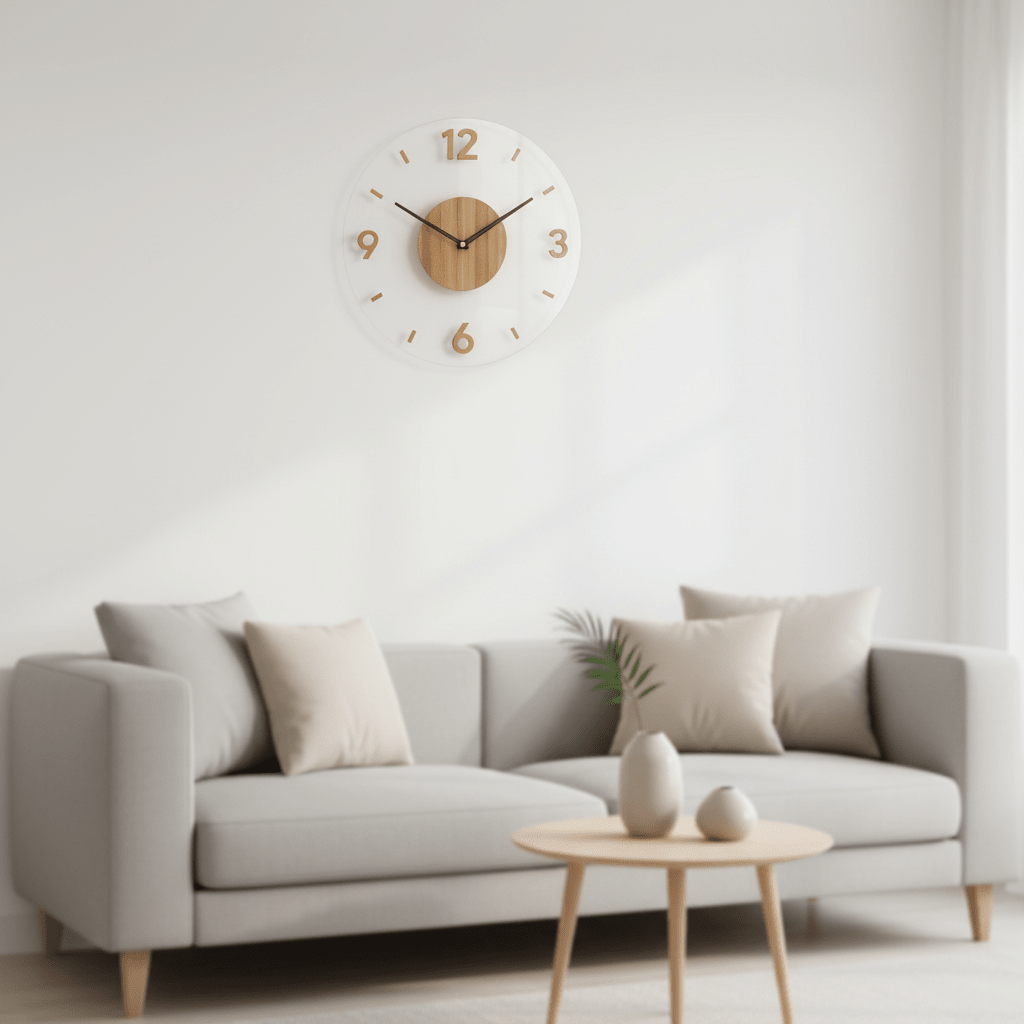 Nordic Wooden Wall Clock – photo 2