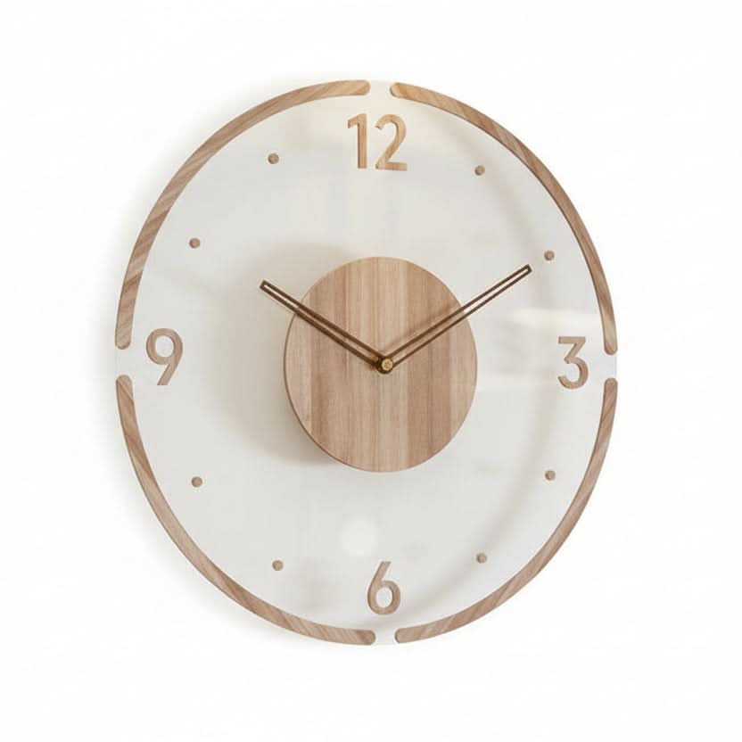 Nordic Wooden Wall Clock – photo 3