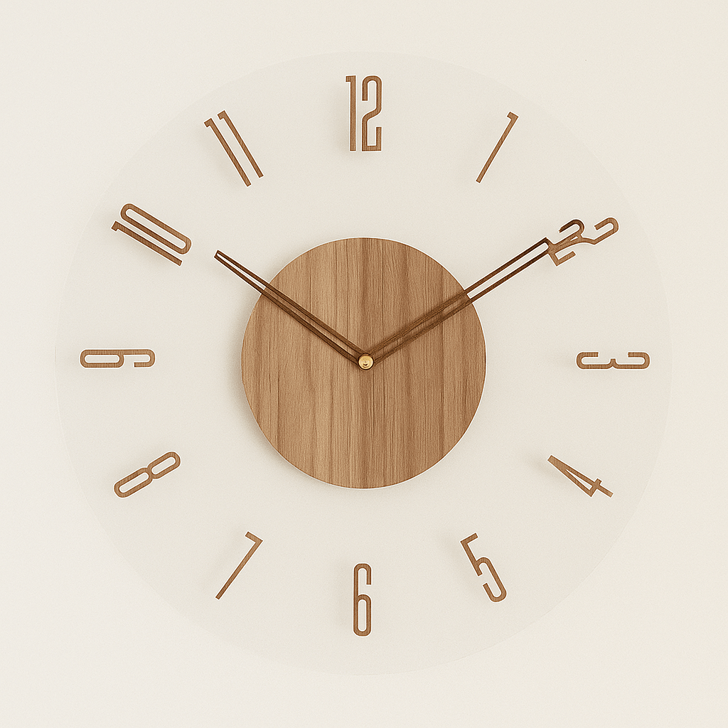 Nordic Wooden Wall Clock – photo 4