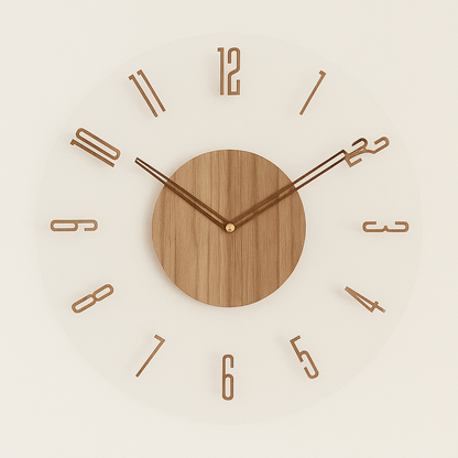 Nordic Wooden Wall Clock – photo 4