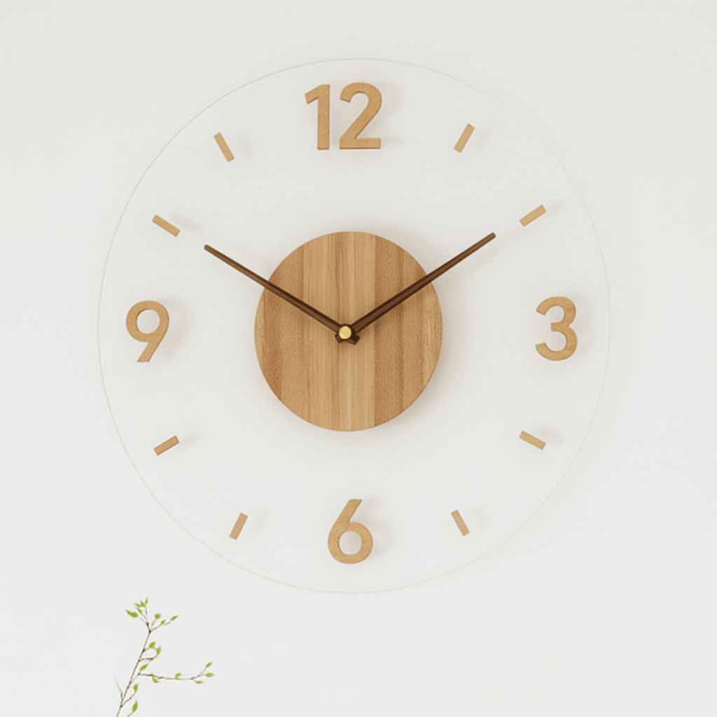 Nordic Wooden Wall Clock – photo 5