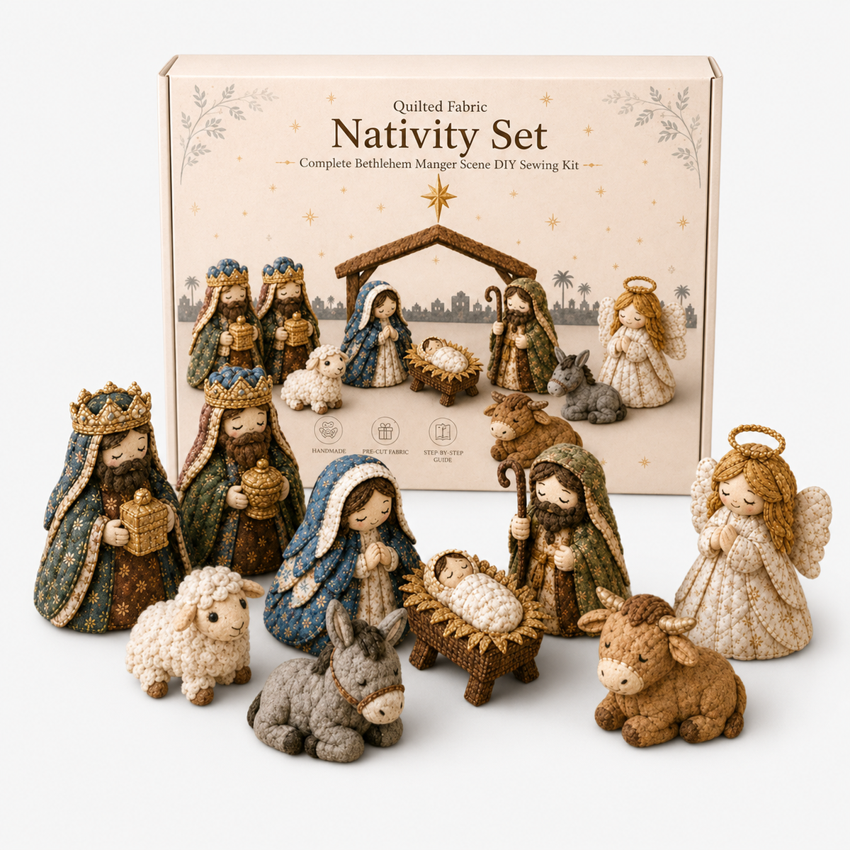 Patchwork Fabric Nativity Sewing Kit – photo 3