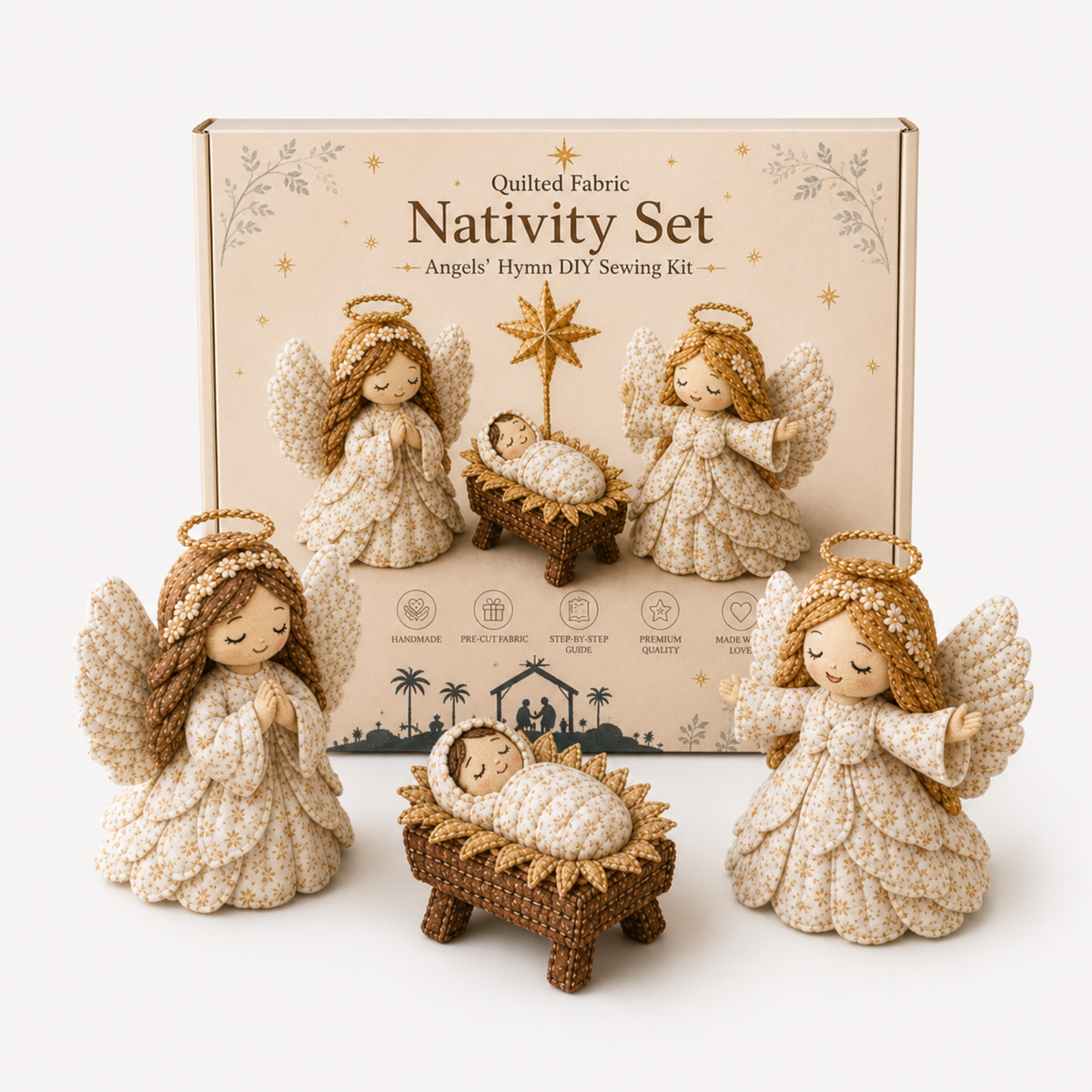 Patchwork Fabric Nativity Sewing Kit – photo 4