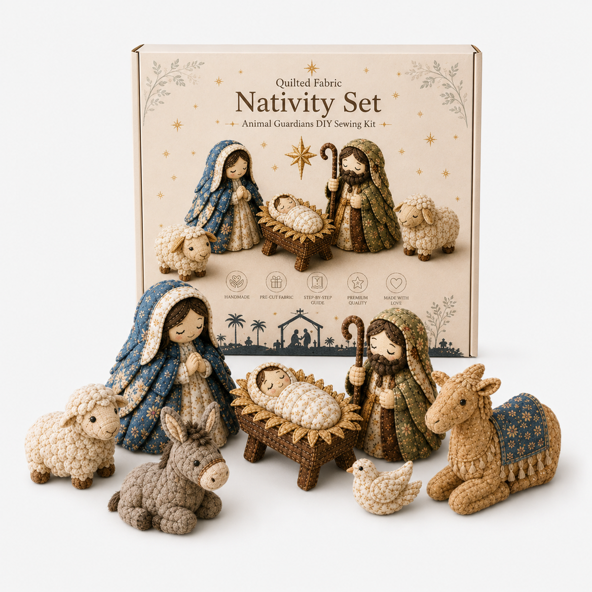 Patchwork Fabric Nativity Sewing Kit – photo 5