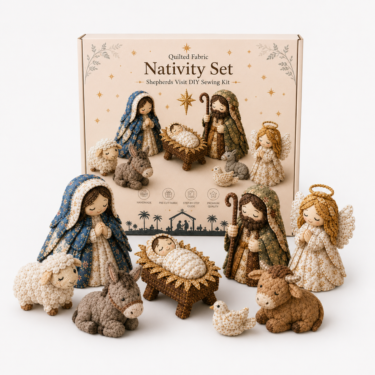 Patchwork Fabric Nativity Sewing Kit – photo 6
