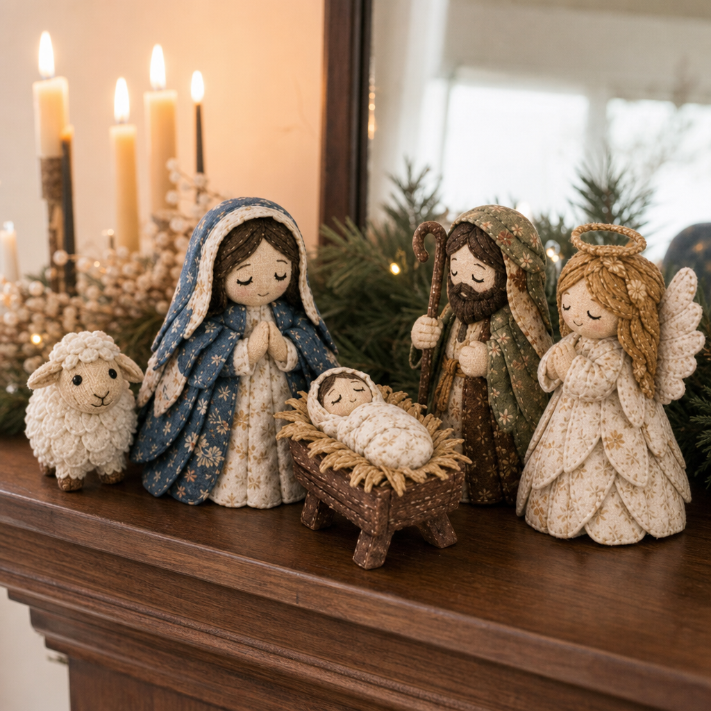 Patchwork Fabric Nativity Sewing Kit – photo 7