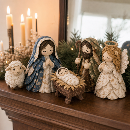 Patchwork Fabric Nativity Sewing Kit – photo 7
