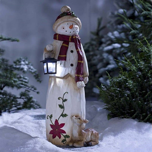Woodland Snowman Lantern