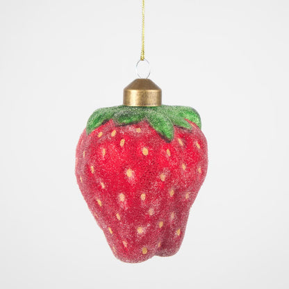 Sugared Strawberry Ornament