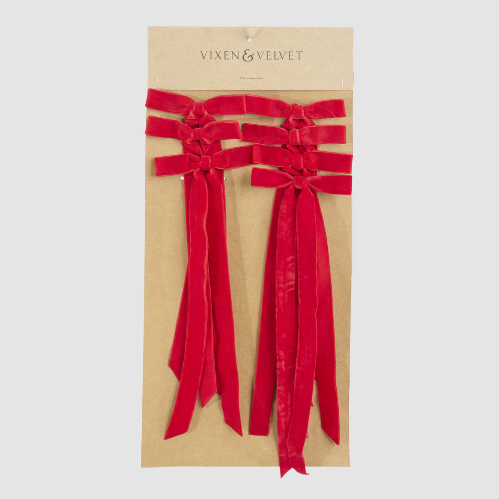 Velvet Christmas Bows Set of 8 – photo 2