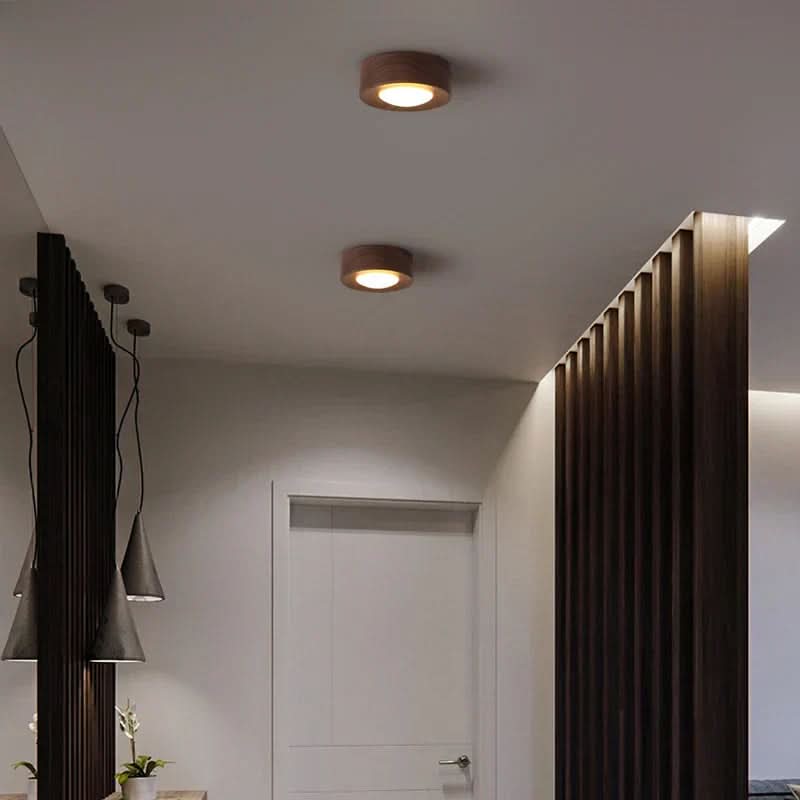 Walnut LED Ceiling Light – photo 5