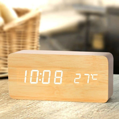 Wooden LED Alarm Clock – photo 2