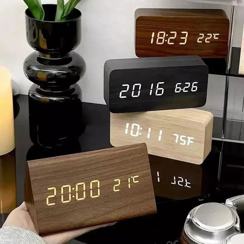 Wooden LED Alarm Clock – photo 3