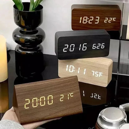 Wooden LED Alarm Clock – photo 3